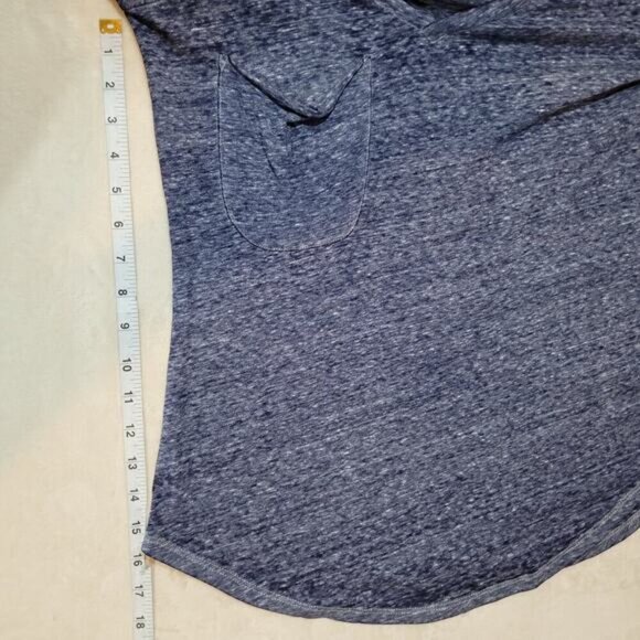 Z Supply Dark Steel Blue Heather Long Sleeve Tee - Size Small - Picture 7 of 7